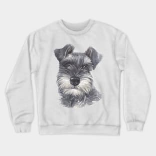 Miniature Schnauzer Watercolor Art Crewneck Sweatshirt